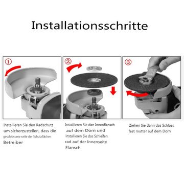 Insma Akku-Winkelschleifer, max. 8500,00 U/min, 4 Gänge 800W Bürstenlos Winkelschleifer Trennschleifer