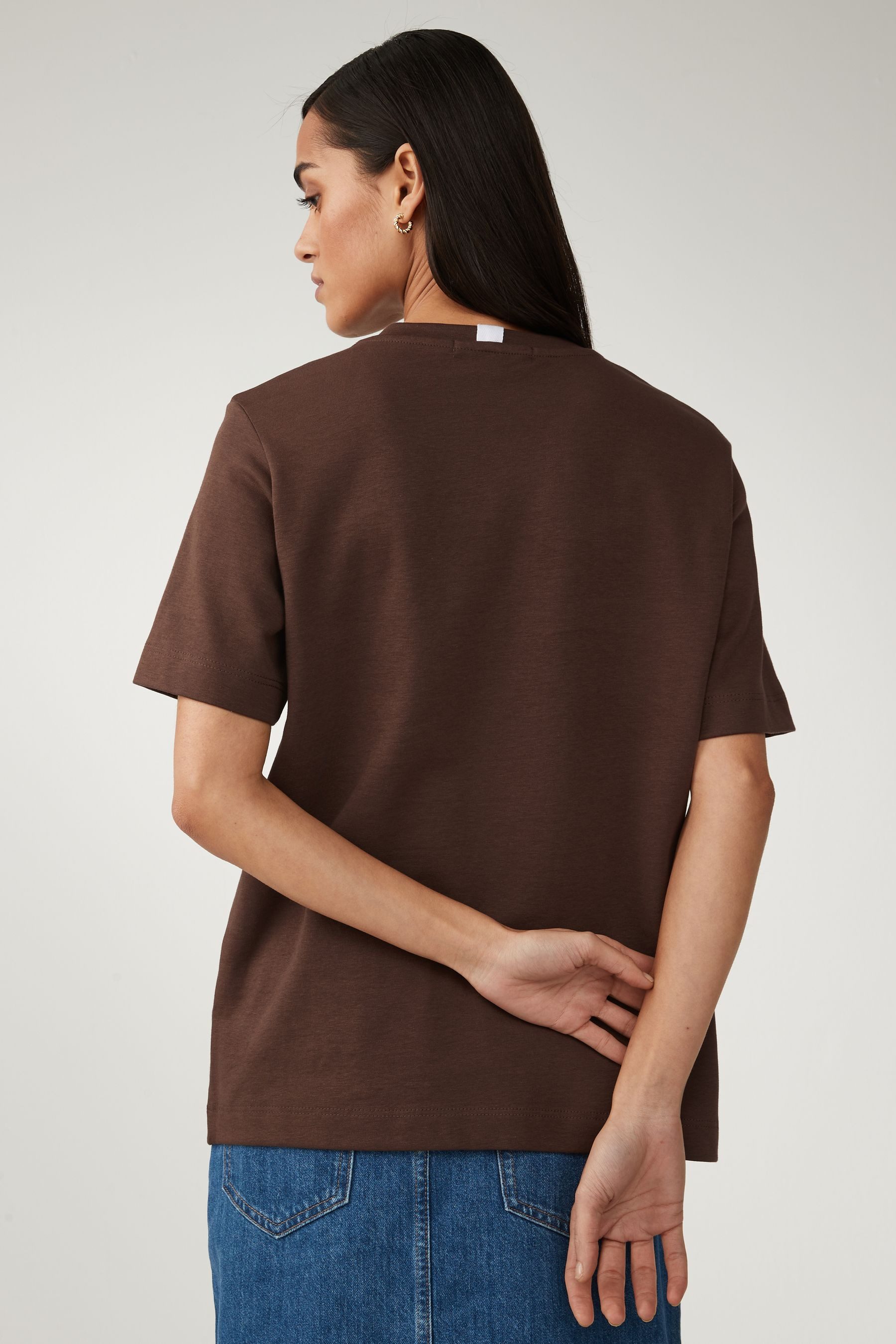 Next T-Shirt Schweres T-Shirt mit Rundhalsausschnitt (1-tlg) günstig online kaufen