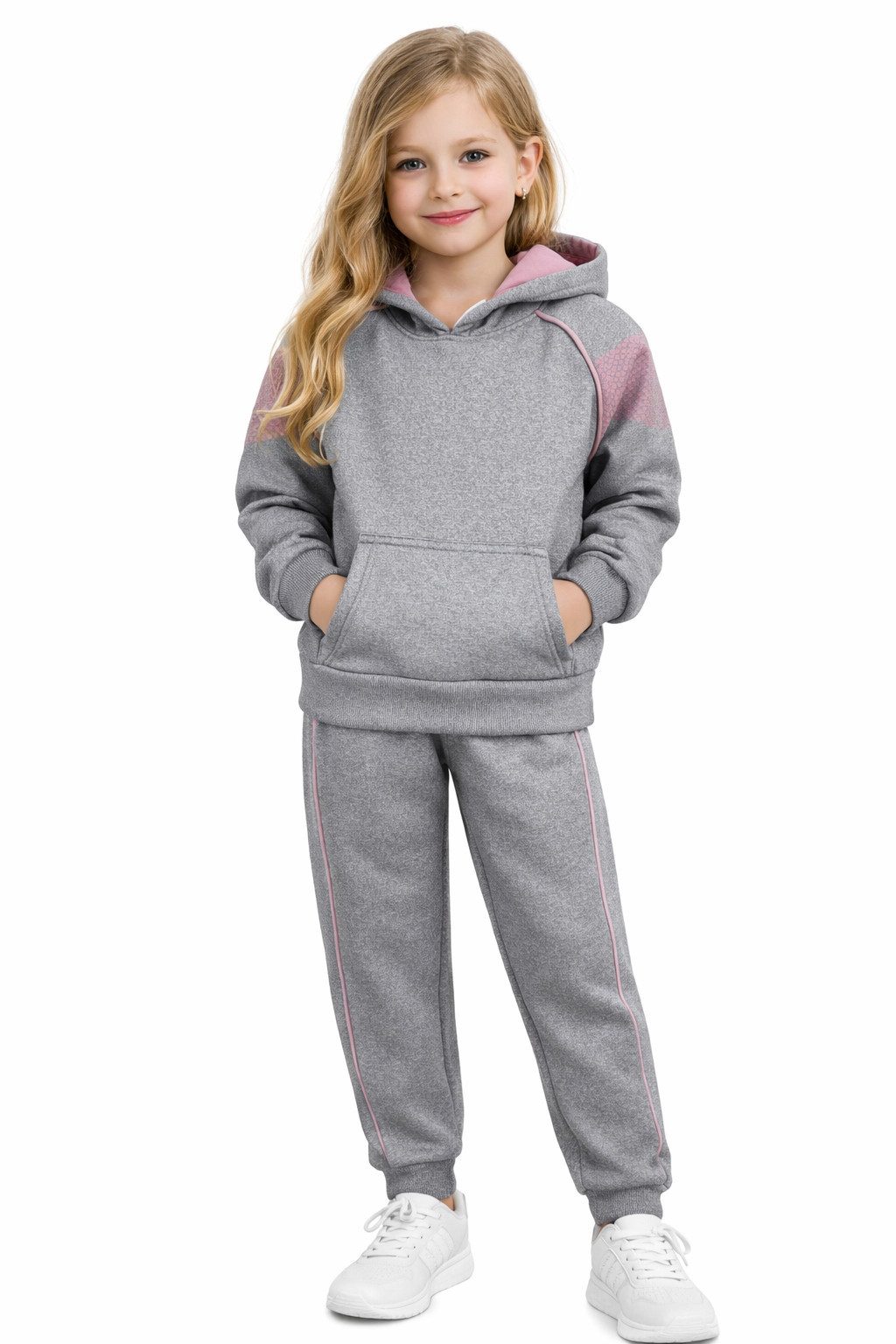 Girls Fashion Sweatanzug Mädchen Jogginganzug Freizeitset Sweatshirt + Jogginghose MF120e (Set)