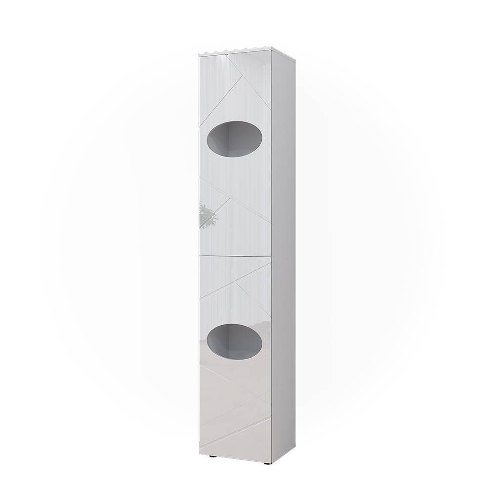 Vicco Hochschrank Irma, Weiß/Weiß Hochglanz, 37.2 x 192 cm (1-St)