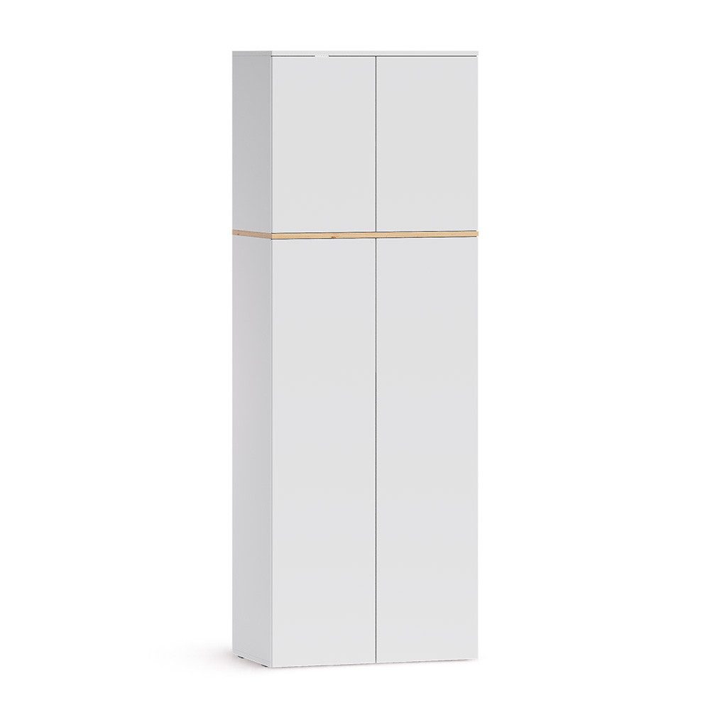 Vicco Hochschrank Viktor, Weiß/Artisan-Eiche, 68 x 188.6 cm mit 8 geschlossenen Fäc... (1-St)