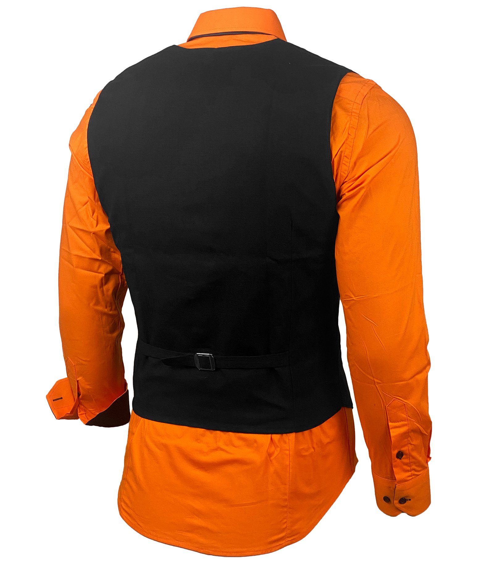 Baxboy Langarmhemd Baxboy Hemd/Weste/Krawatte Set Business Herrenanzug-Set HWKR B-101