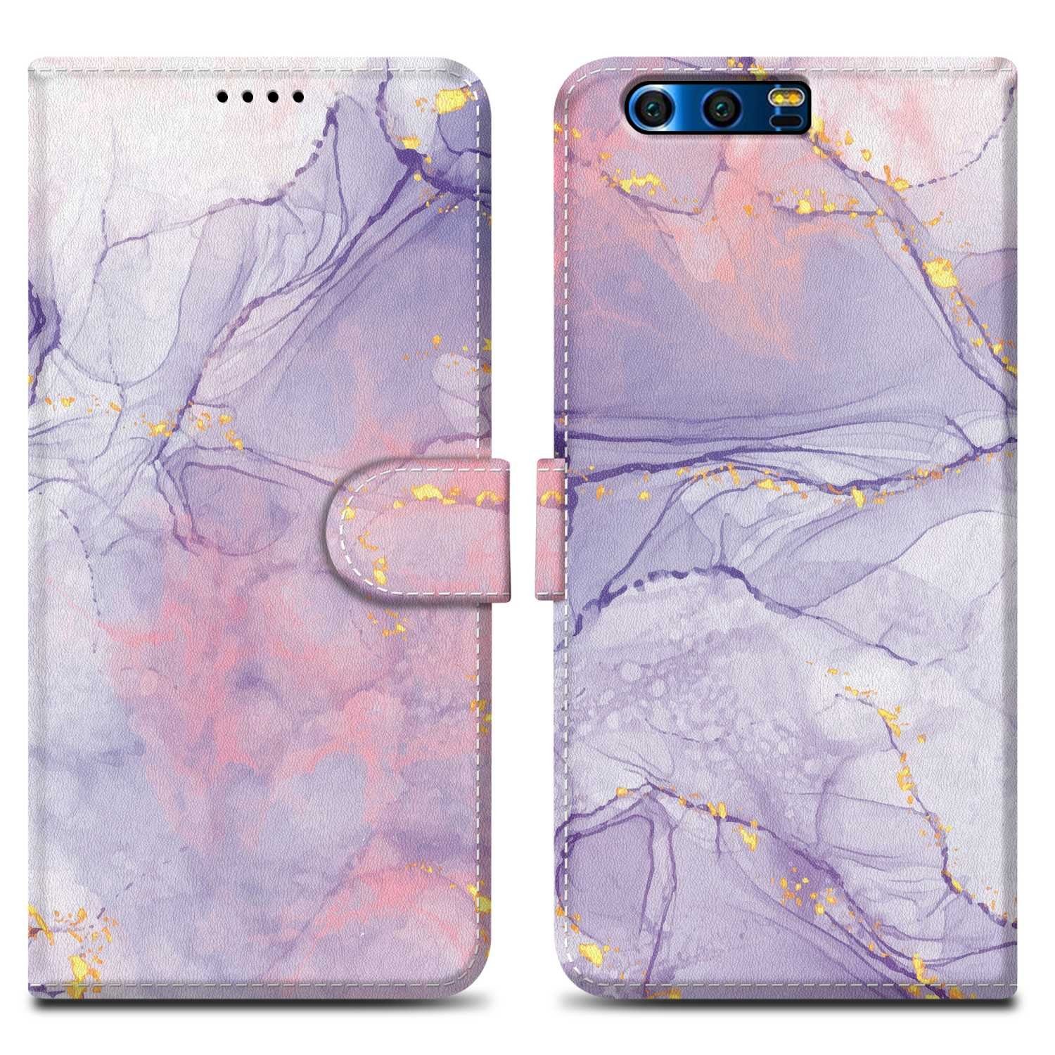Cadorabo Handyhülle für Honor 9 Hülle Honor 9, Handy Schutzhülle - Hülle, Standfunktion, Kartenfach, Magnetverschluss