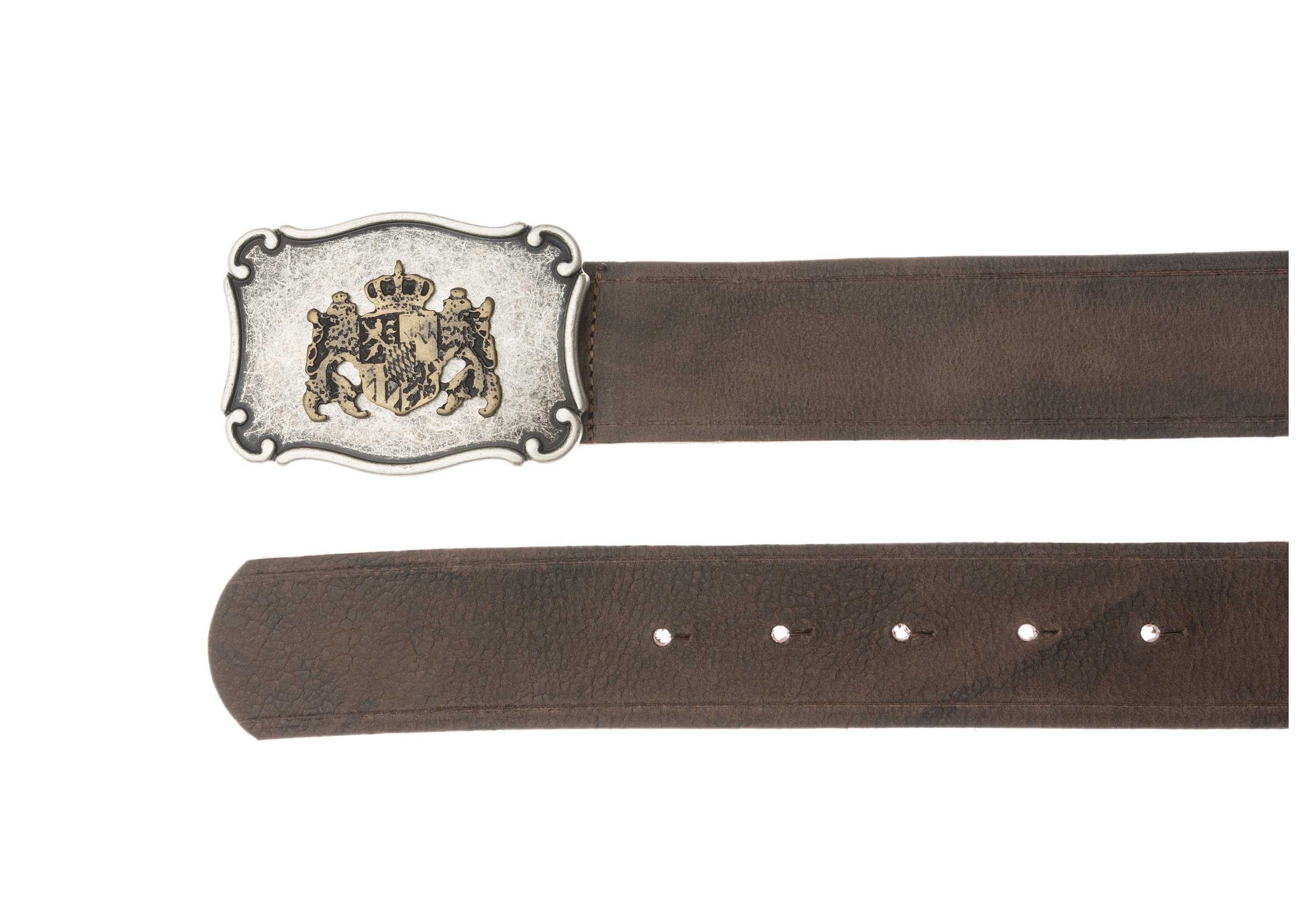 Der Trachtler Ledergürtel Trachtengürtel mit Bayernwappen MADE IN GERMANY günstig online kaufen