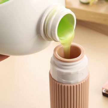 BOTC Make-Up Organizer Reiseflasche mit Box für Silikon Reiseflasche mit kosmetischer Dose, set, Kann für andere Flüssigkeiten wie Duschgel verwendet werden, 12 Stück - 90mlBPA-frei tragbarer kosmetischer Behälter