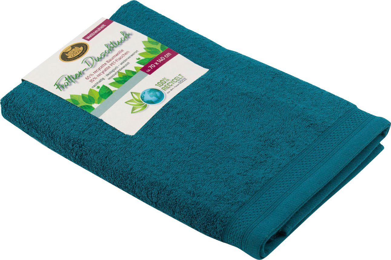 Gözze Badetuch Uni Recycelt, Frottier (1-St), Uni Farben, 100% recycelten Materialien