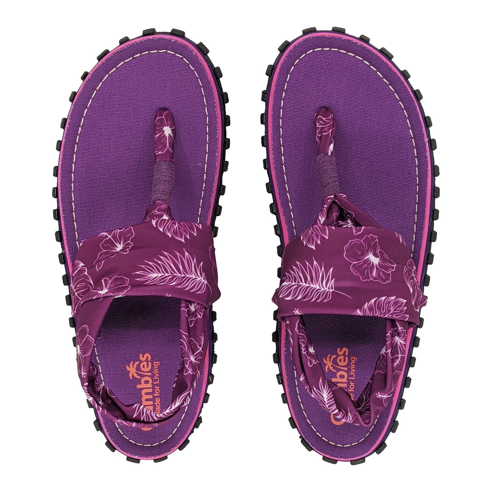 Stoff-Riemen 2602 Slingback purple Gumbies Sandale mit