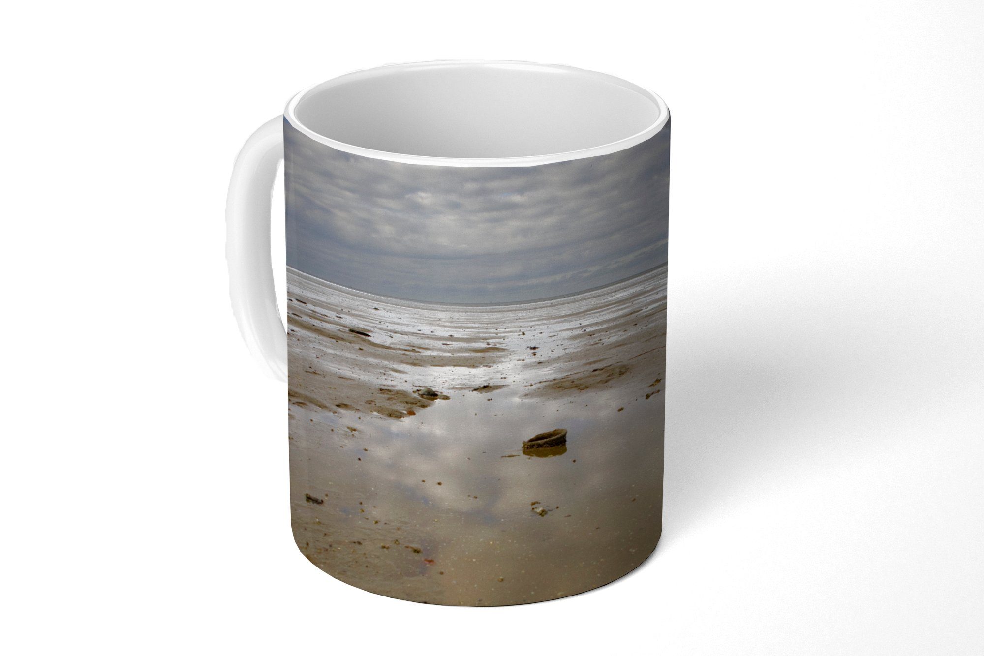 MuchoWow Tasse Sand - Luft - Watteninseln, Keramik, Kaffeetassen, Teetasse, Becher, Teetasse, Geschenk