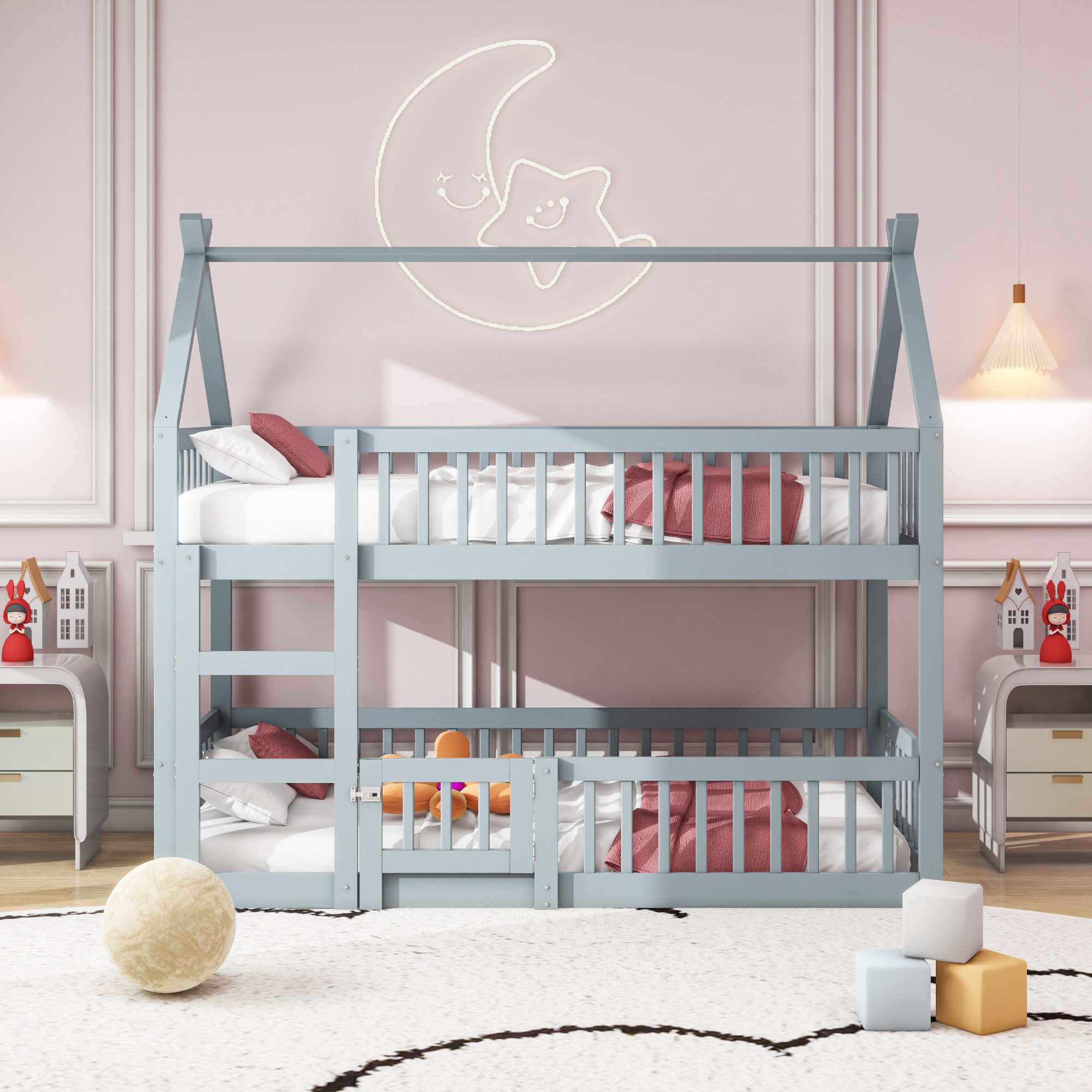 OKWISH Etagenbett Gästebett, Kinderbett mit Treppe, günstig online kaufen