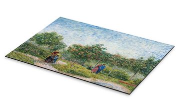 Posterlounge Alu-Dibond-Druck Vincent van Gogh, Liebespaare im Voyer d'Argenson Park in Asnières, Wohnzimmer Malerei