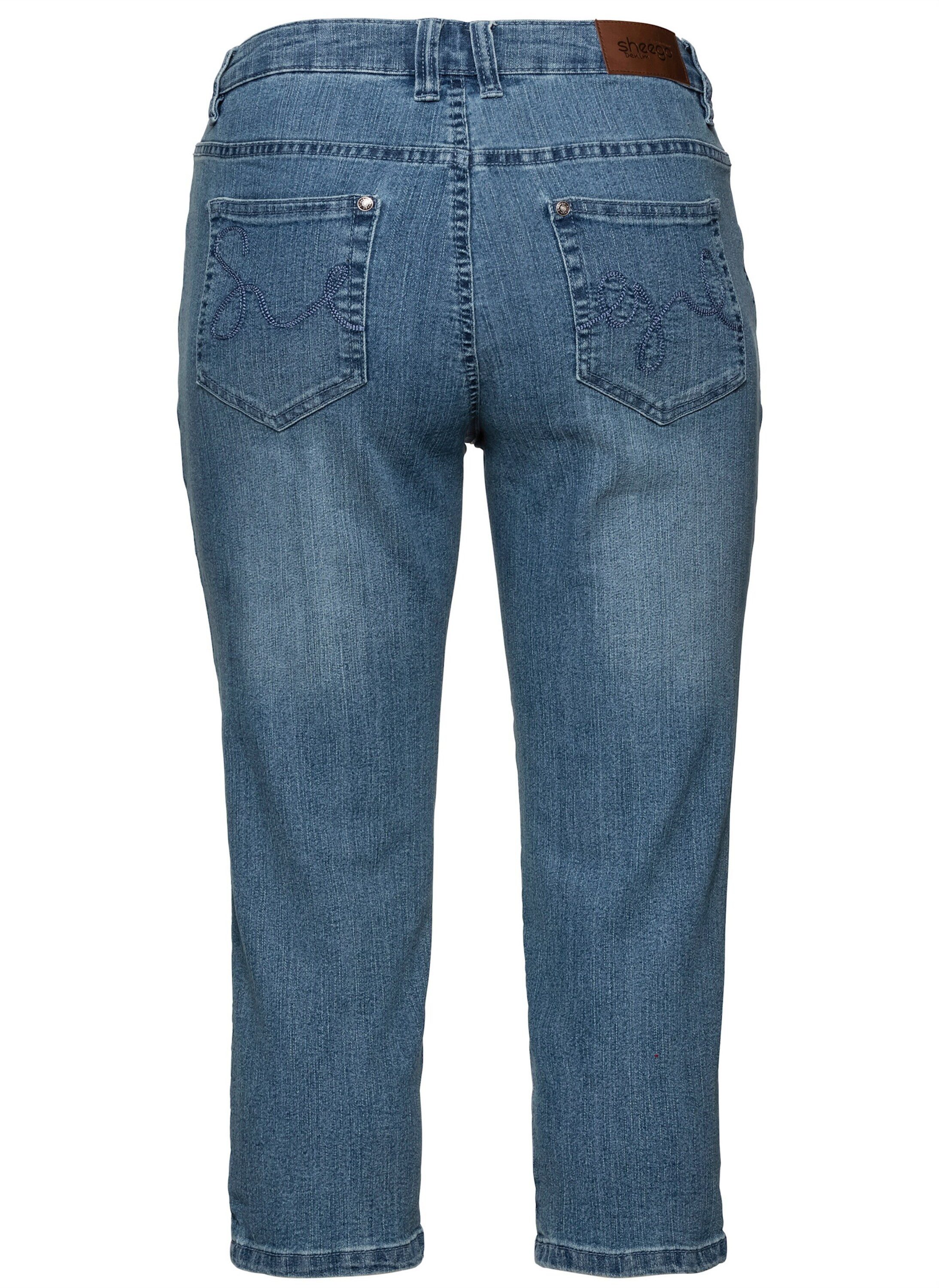 Sheego Jeansshorts Caprijeans