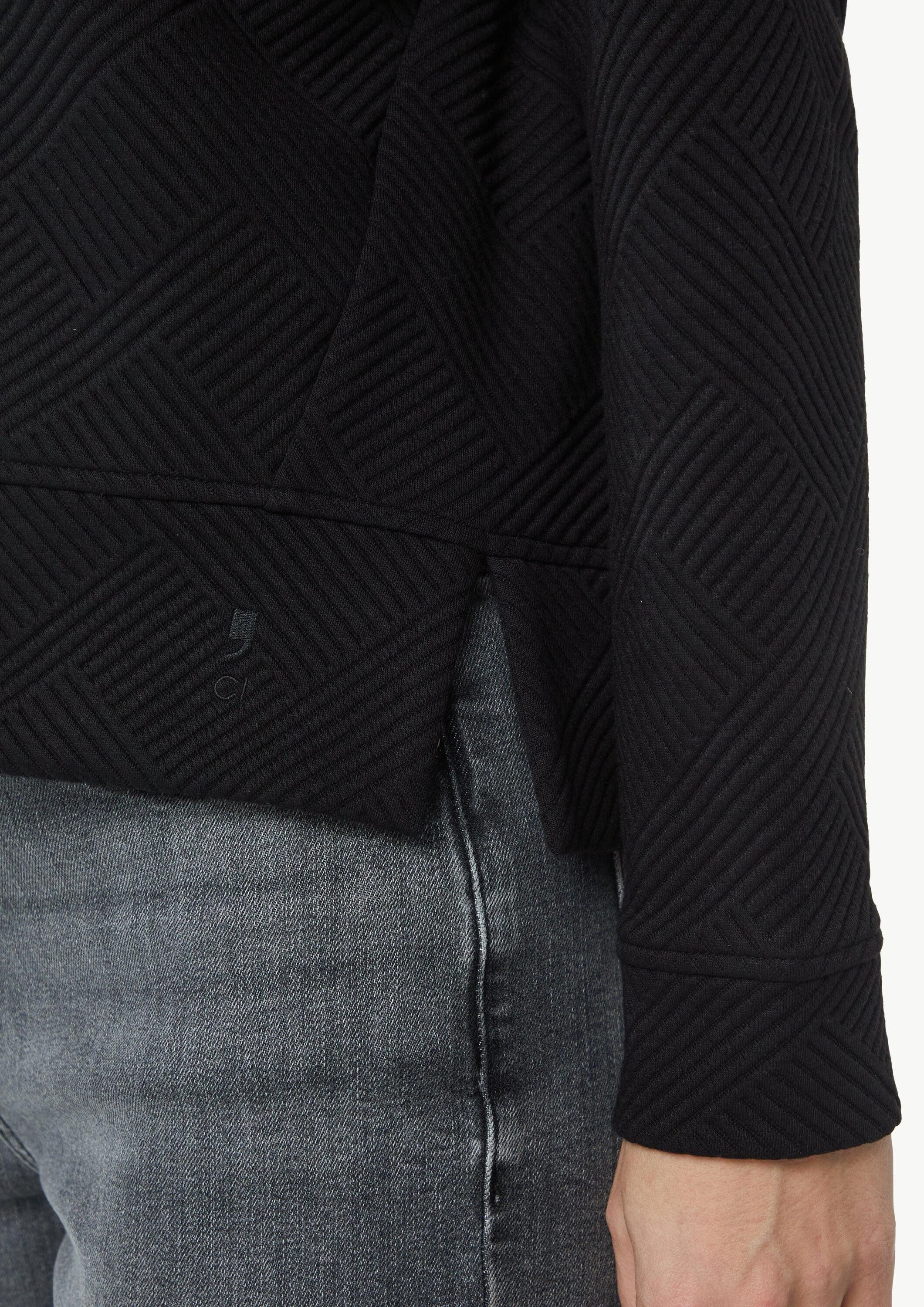 comma Sweatshirt Sweatshirt Feines Sweatshirt mit Musterstruktur