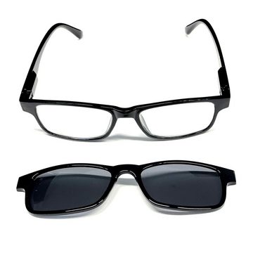 VOSSBACH Lesehilfe »Herren Lesebrille Sehhilfe Sonnenschutz Sonnenbrille Brille«, +2,5 dpt Inkl. Sonnenclip & Etui