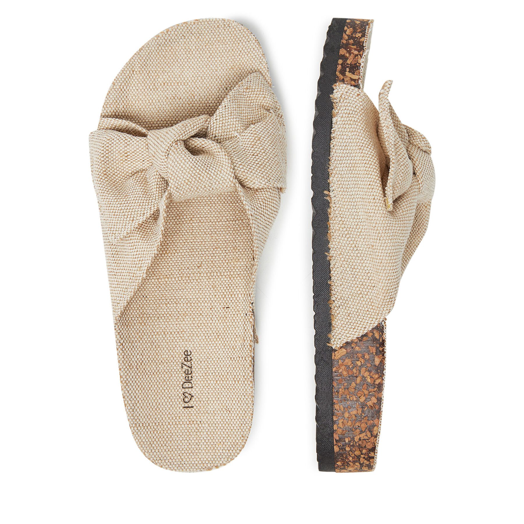 DeeZee Deezee Damen Flip-Flops Beige EA998-1 Badepantolette – Bild 5 von 5