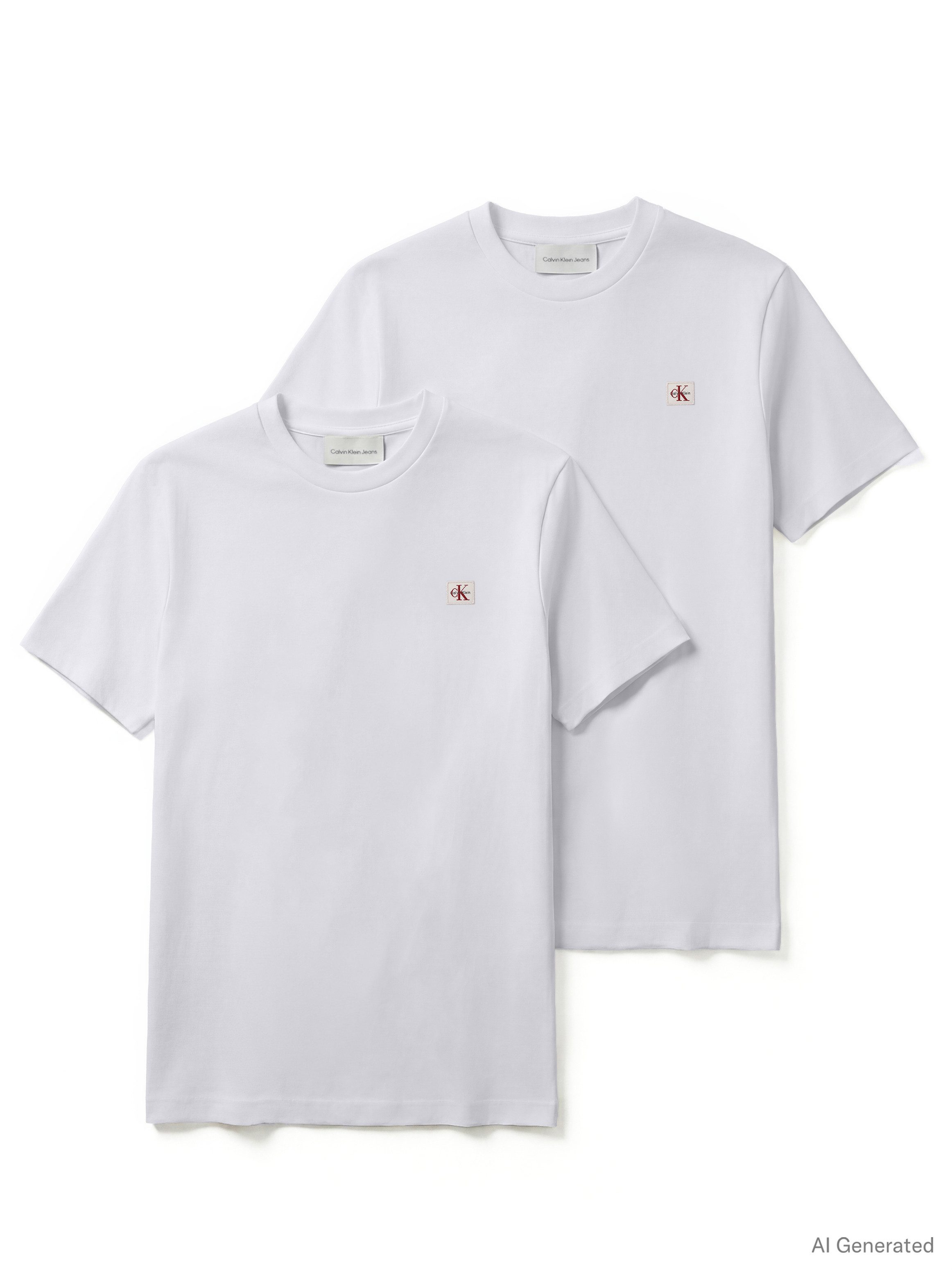 Calvin Klein Jeans T-Shirt (Packung, 2-tlg., 2er-Pack) Mit Rundhalsausschnitt