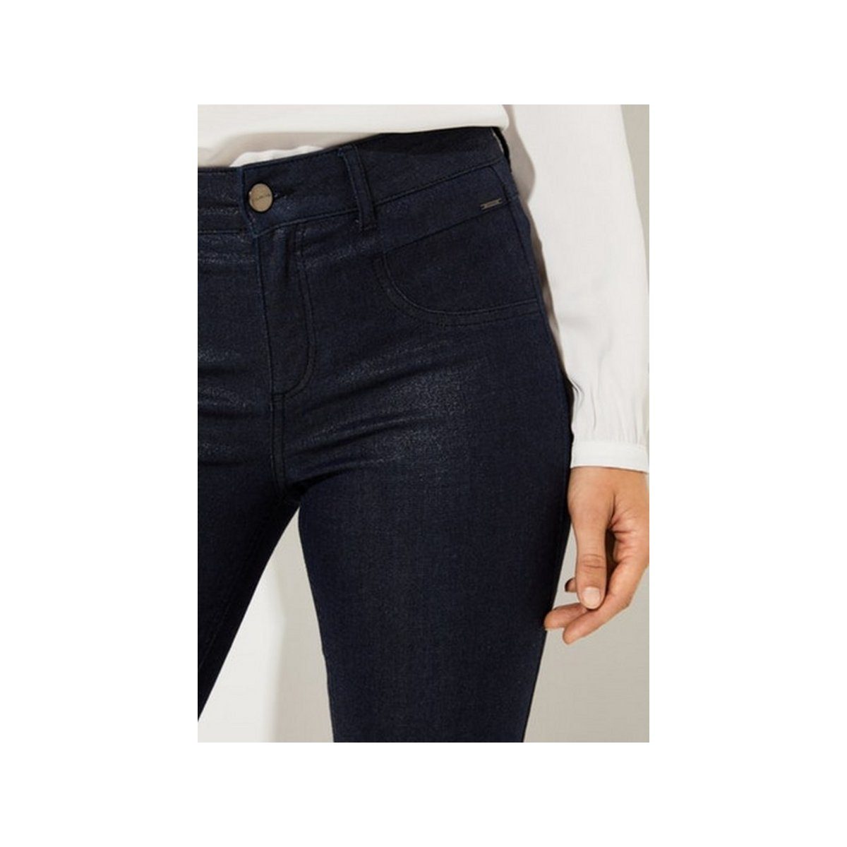 5-Pocket-Jeans (1-tlg) Comma blau