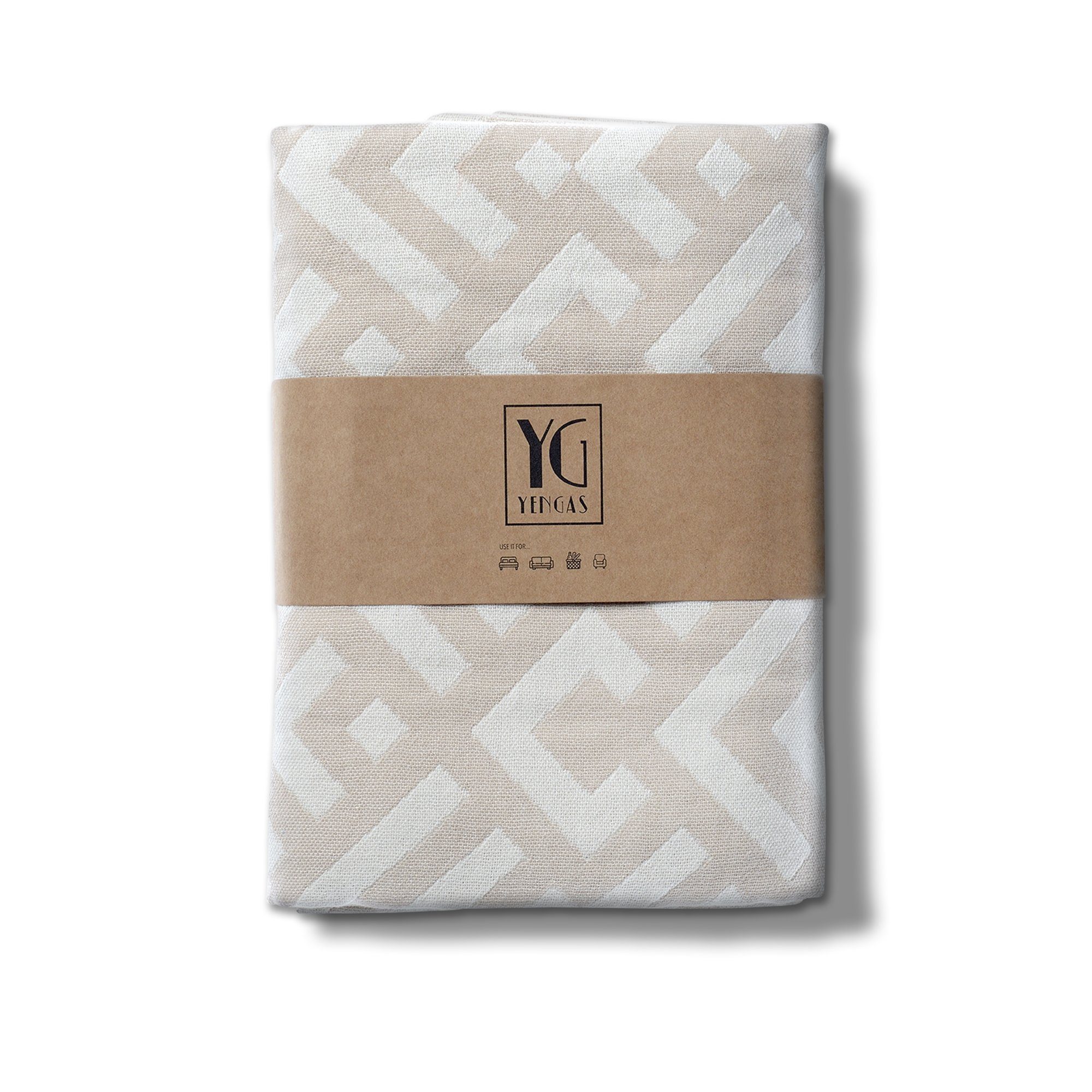 Wohndecke YENGAS Sofadecke, 100 % Baumwolle, Kuscheldecke, Plaid