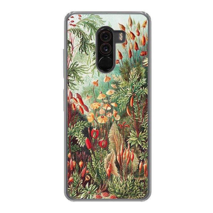 MuchoWow Handyhülle Blumen - Kunst - Vintage - Natur - Botanisch Phone Case Handyhülle Xiaomi Pocophone F1 Silikon Schutzhülle
