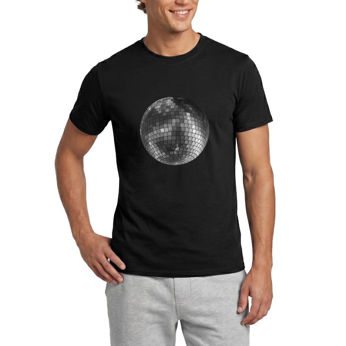Spreadshirt T-Shirt Funkelnde Diskokugel Design Männer T-Shirt (1-tlg)