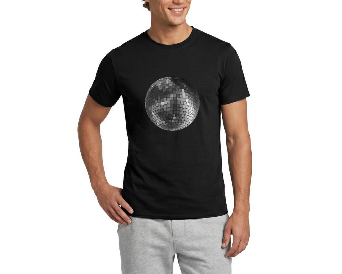 Spreadshirt T-Shirt Funkelnde Diskokugel Design Männer T-Shirt (1-tlg)