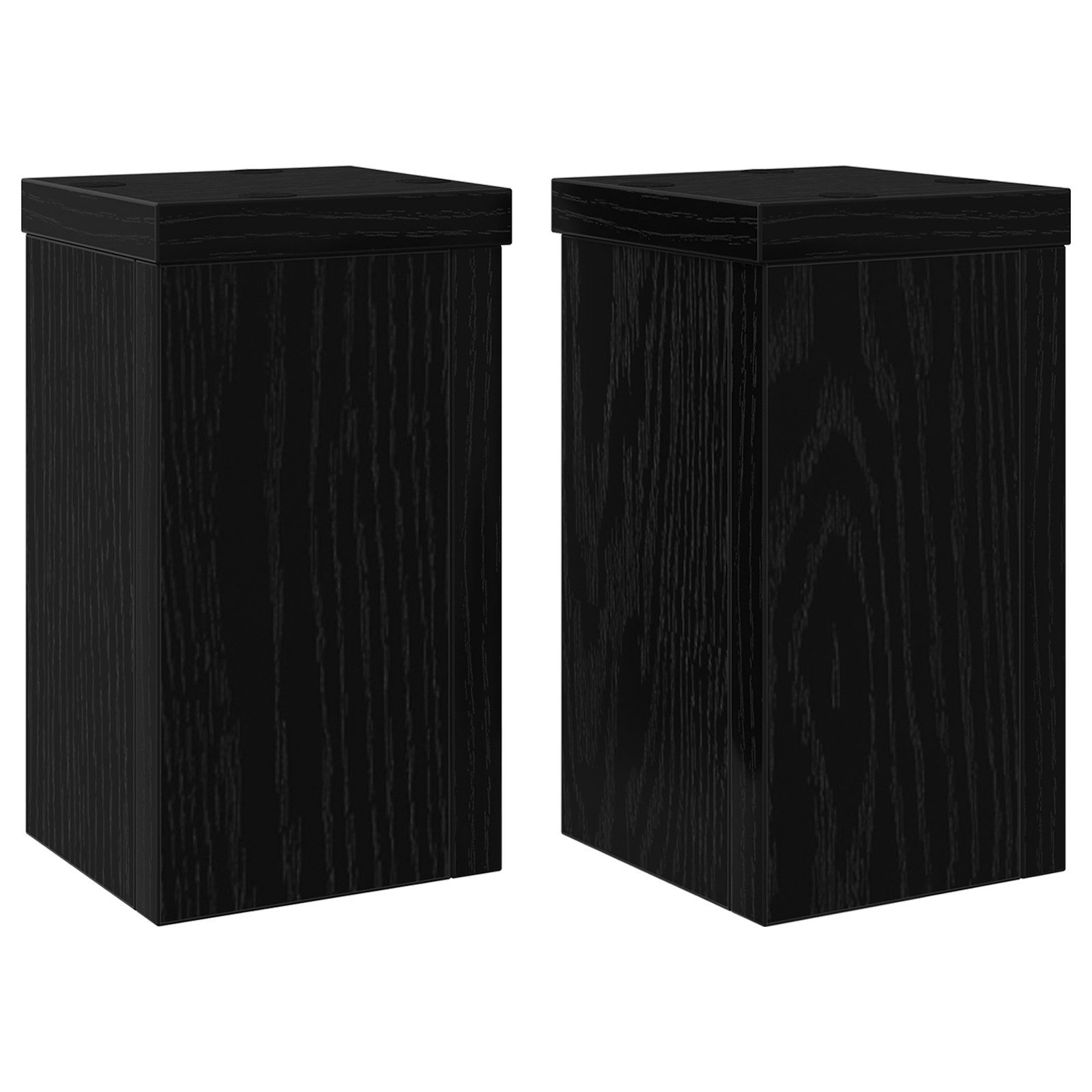 vidaXL Blumenständer Schwarz-Eichen-Pflanzenständer Set von 2 günstig online kaufen