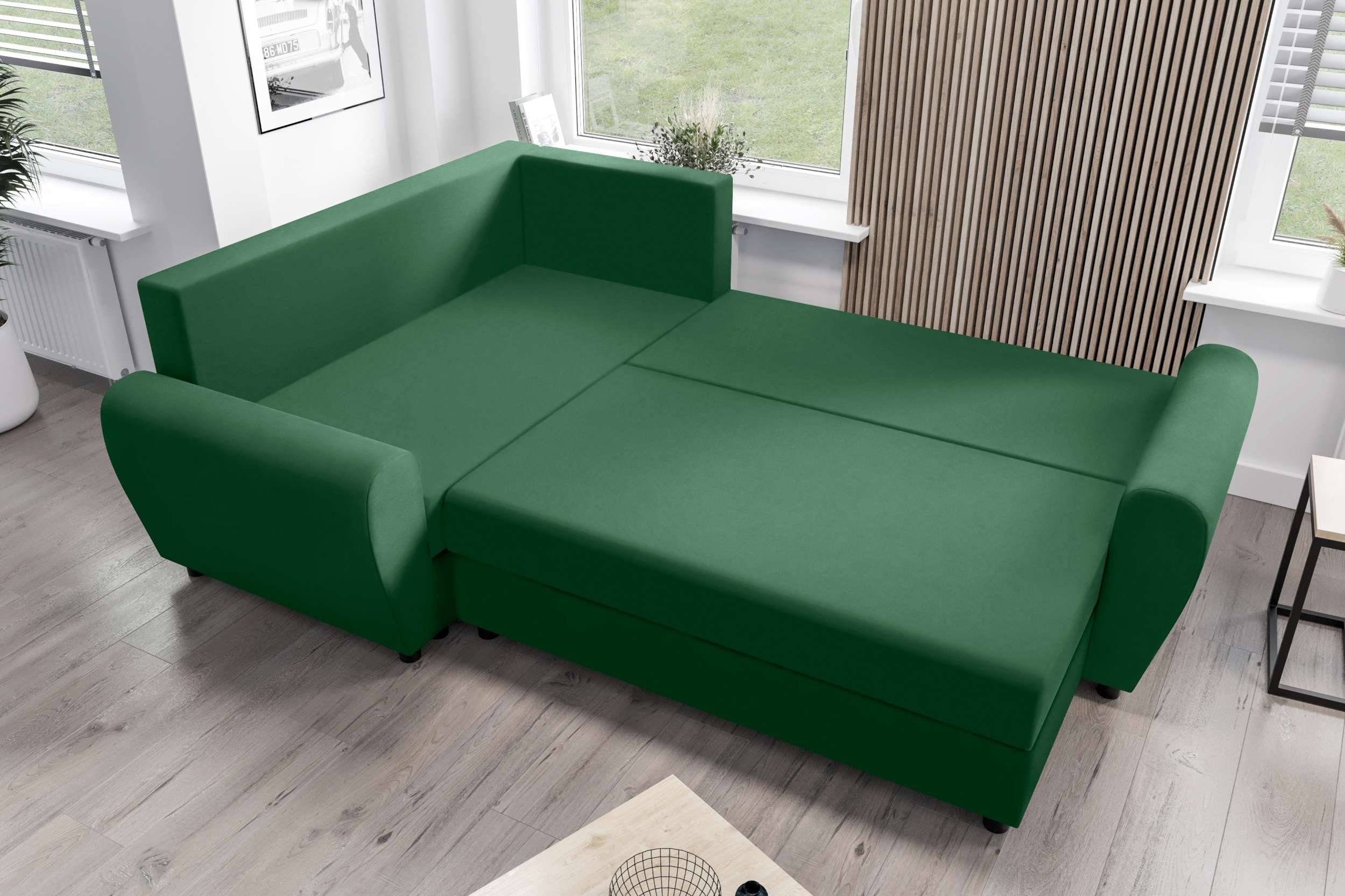 Stylefy Ecksofa Valence, mit Sofa, Sitzkomfort, Design Bettkasten, L-Form, mit Bettfunktion, Eckcouch, Modern