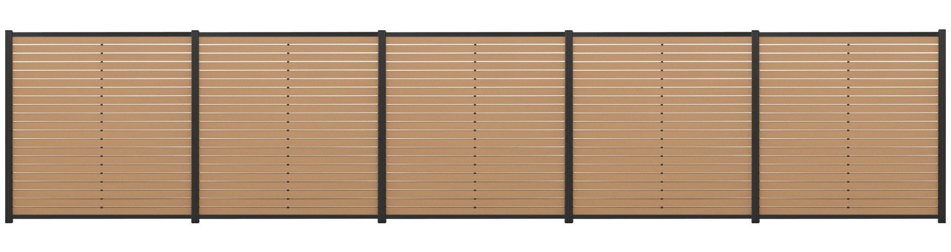 GartenLand Zaun Komplettset Stockholm WPC Karamellbraun, günstig online kaufen