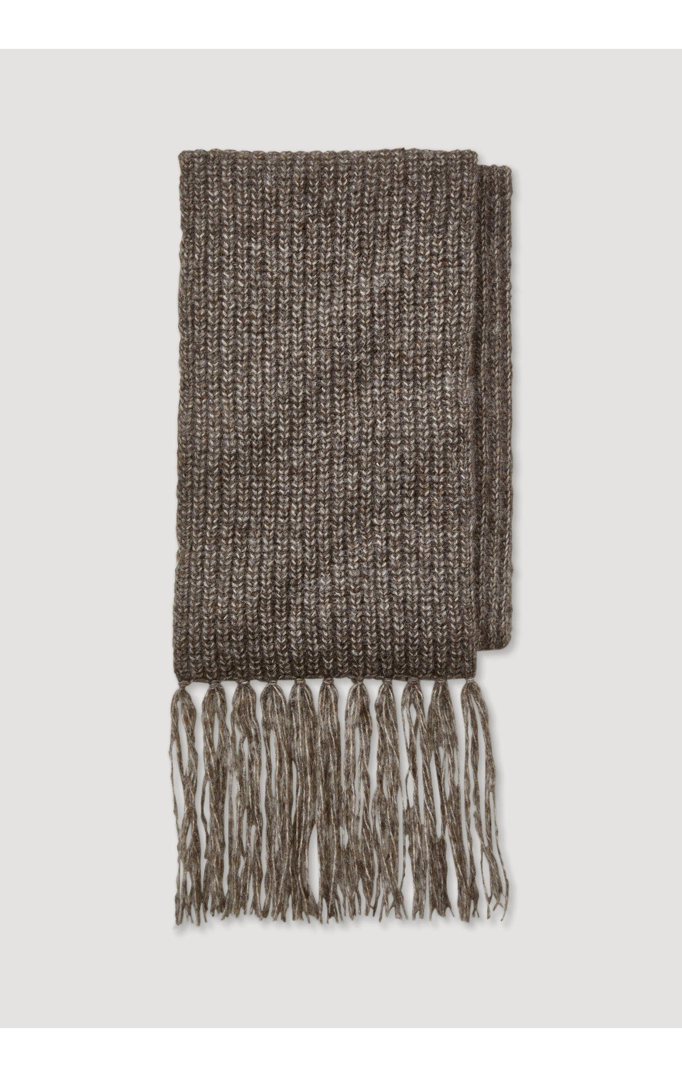 (1-St) braun mit Pima-Bio-Baumwolle, Schal aus Hessnatur Alpaka