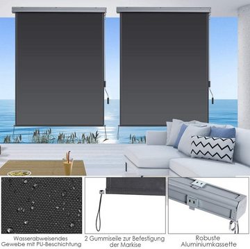 COSTWAY Senkrechtmarkise »Sichtschutzrollo Fensterrollo« Sichtschutz Sonnenschutz Windschutz, mit Aluminiumrahmen