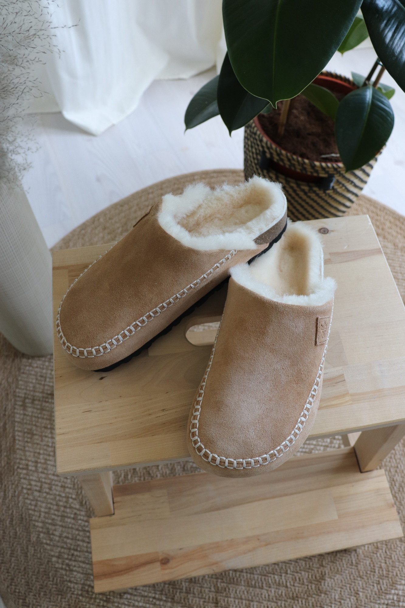 Kaiser Lammfell Pantolette Elli Hausschuh