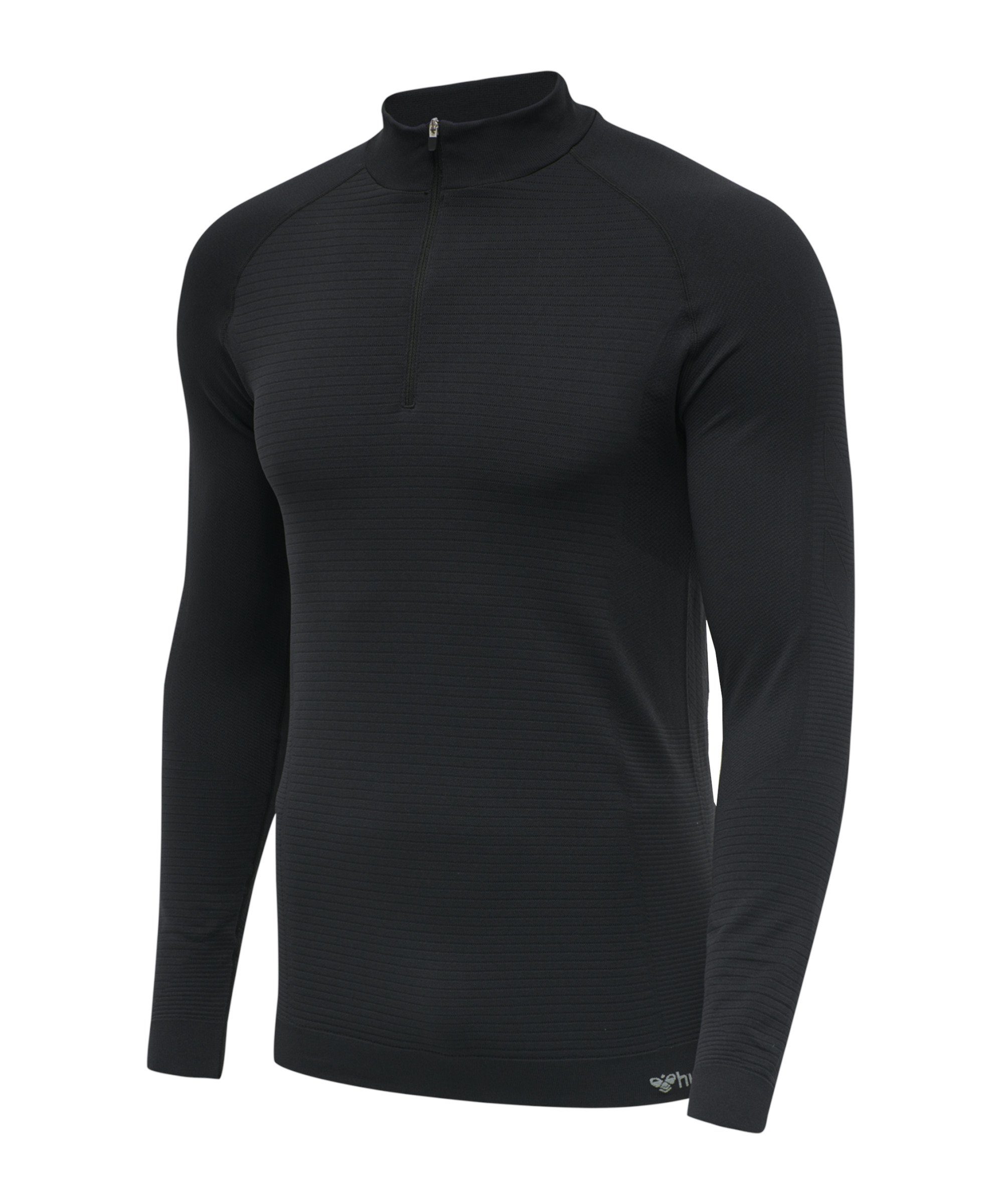 hummel Sweater hmlstroke Seamless HalfZip Sweatshirt schwarz