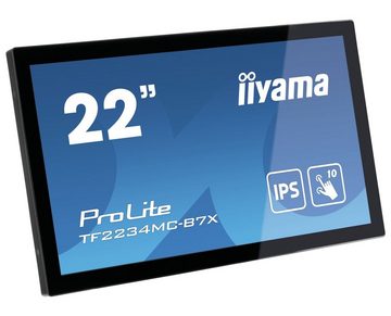 Iiyama 54.6cm (21,5) TF2234MC-B7X 16:9 M-Touch HDMI+DP IPS TFT-Monitor (1920 x 1080 px, Full HD, 8 ms Reaktionszeit, IPS, Touchscreen, Eingebautes Mikrofon, HDCP)