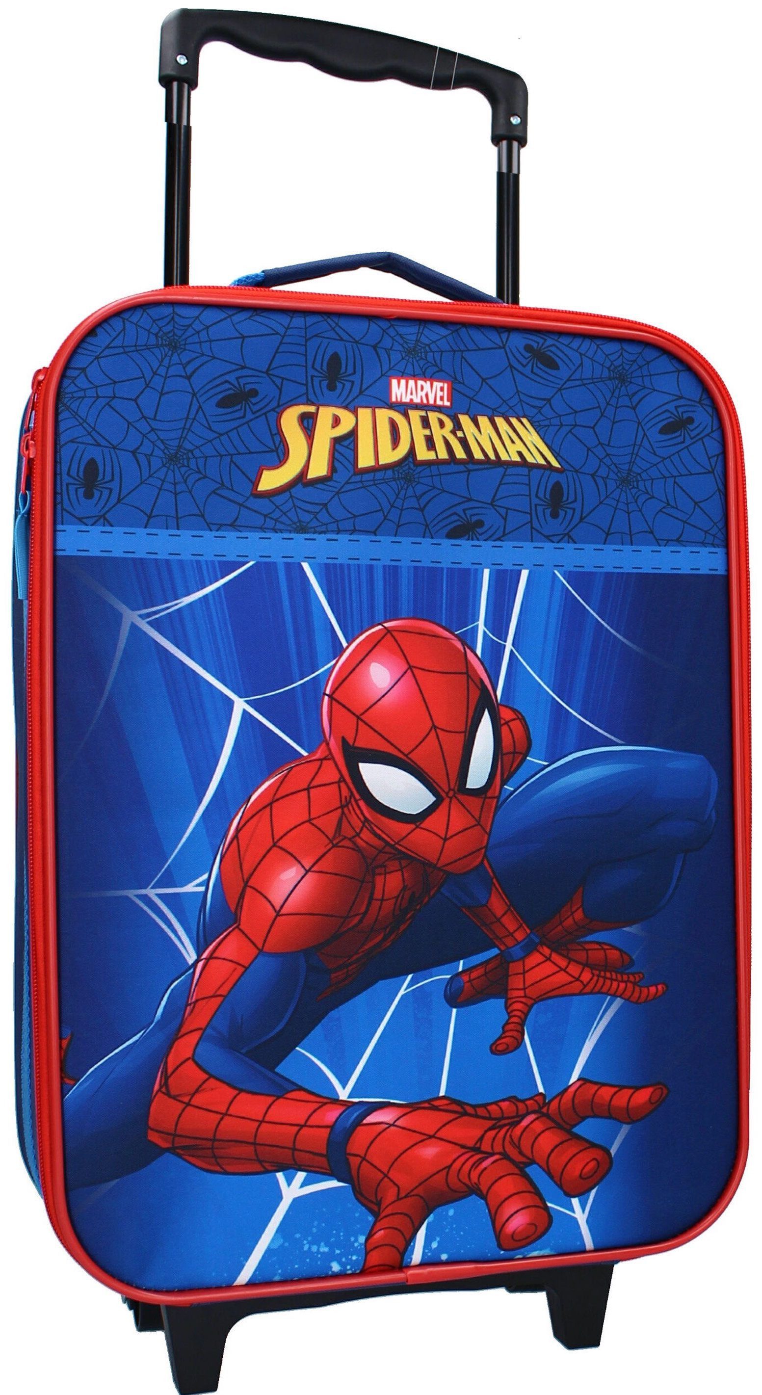 MARVEL Kinderkoffer Spiderman Trolley Kindertrolley, 2 Rollen