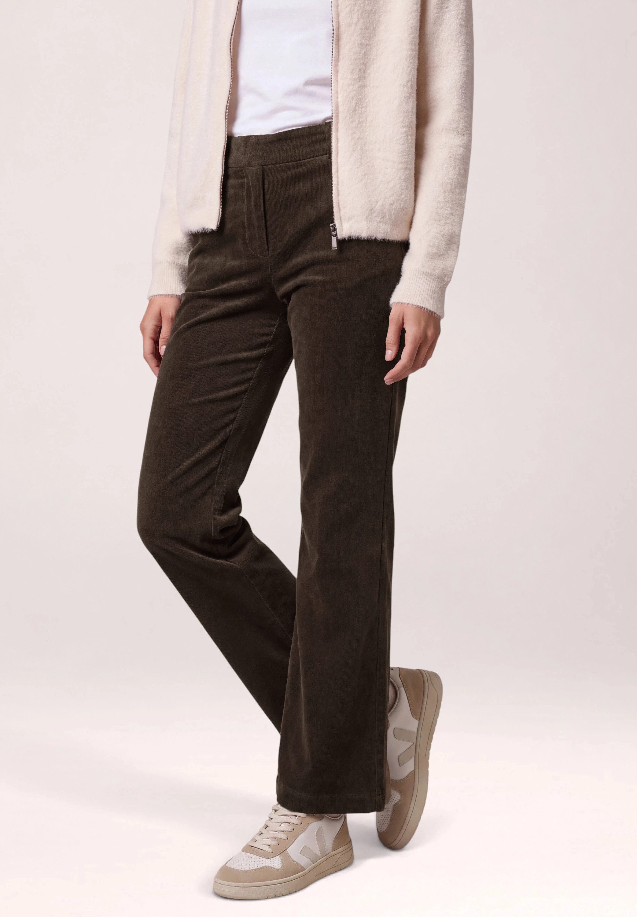 CECIL Cordhose im elastischen Materialmix
