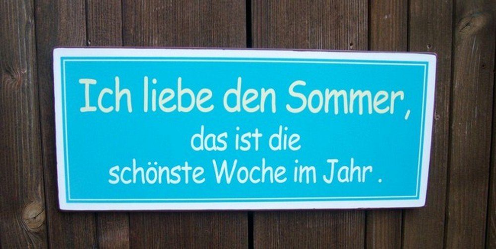 DekoImpression Metallschild Schild Wandbild Spruch Ich liebe den