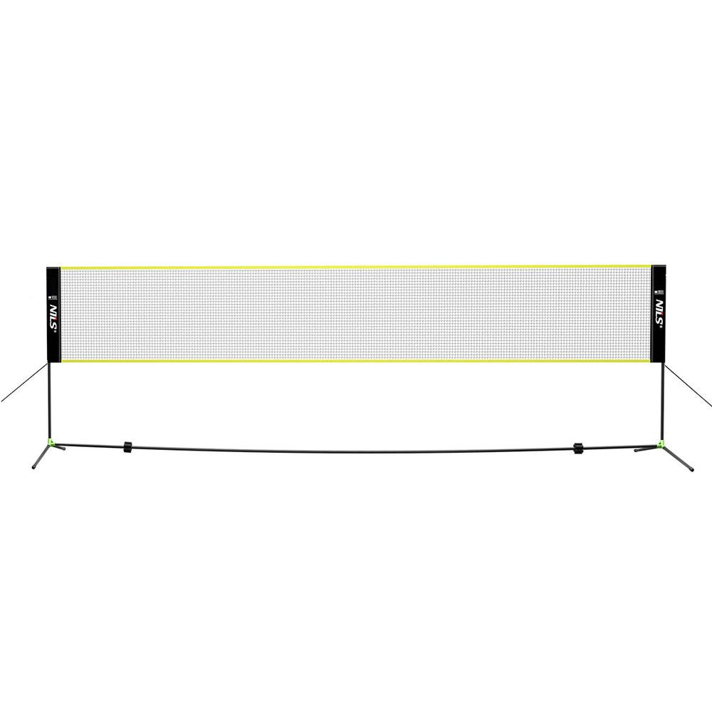 Nils Badmintonnetz Federballnetz Standnetz Freizeitnetz (Spar-Set, 1-St., 500 x 155 cm freistehend), freistehend, wetterfest, werkzeuglos, tragbar