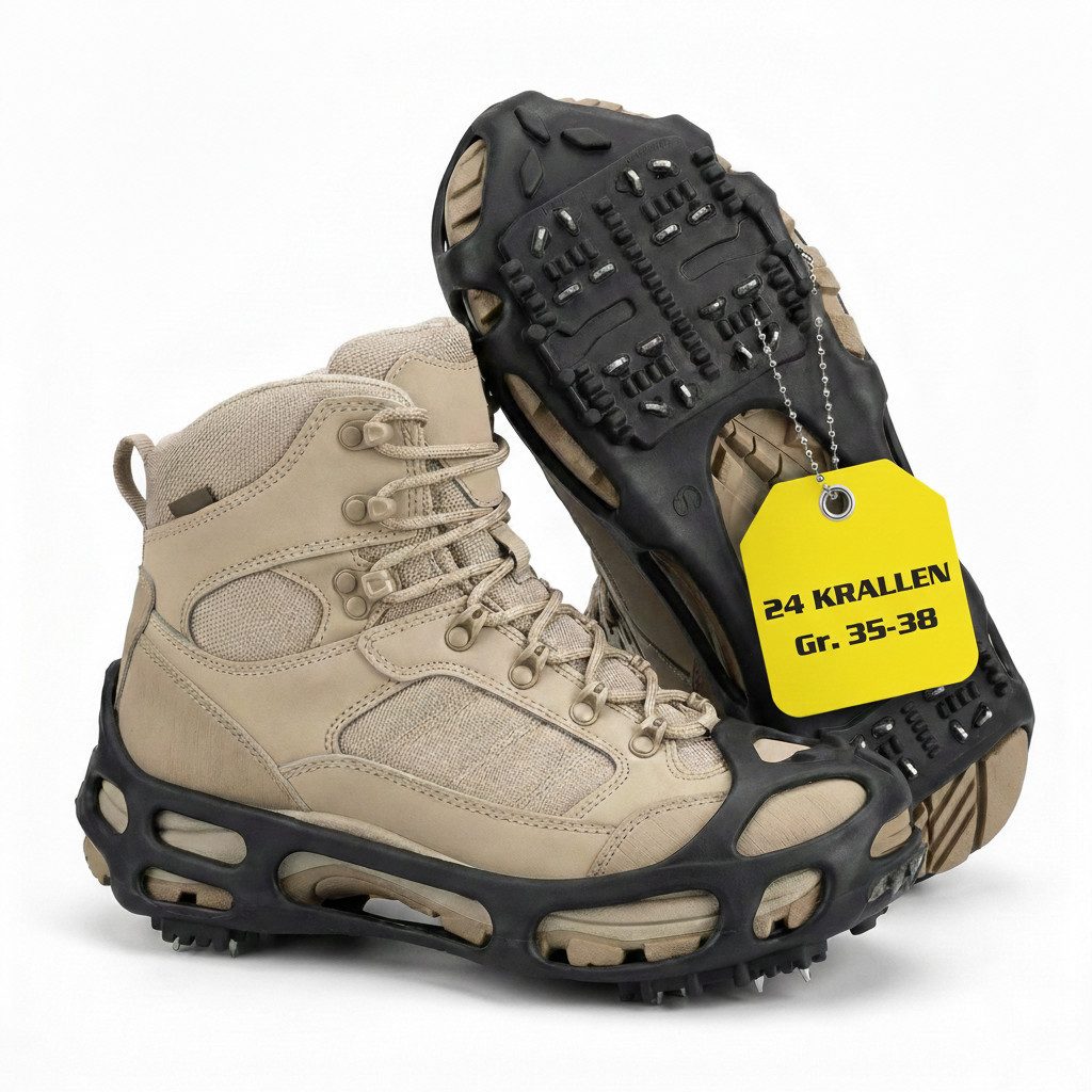 Hecht Spikes Schuhkrallen Ice Spikes 24 Metallkrallen, in 35-38, 39-42, 43-46