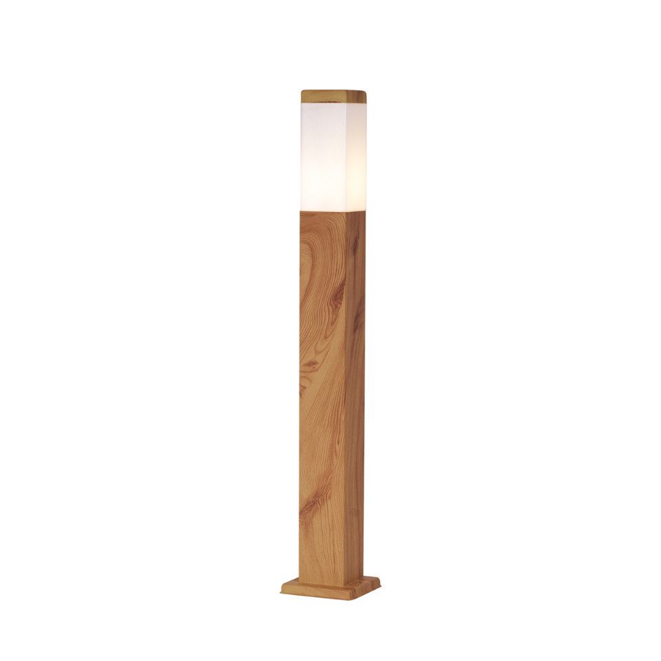 Qazqa Außen-Stehlampe Malios, ohne Leuchtmittel, Warmweiß, QAZQA Außen­poller­leuchte, e27, Braun, Aluminium, Modern