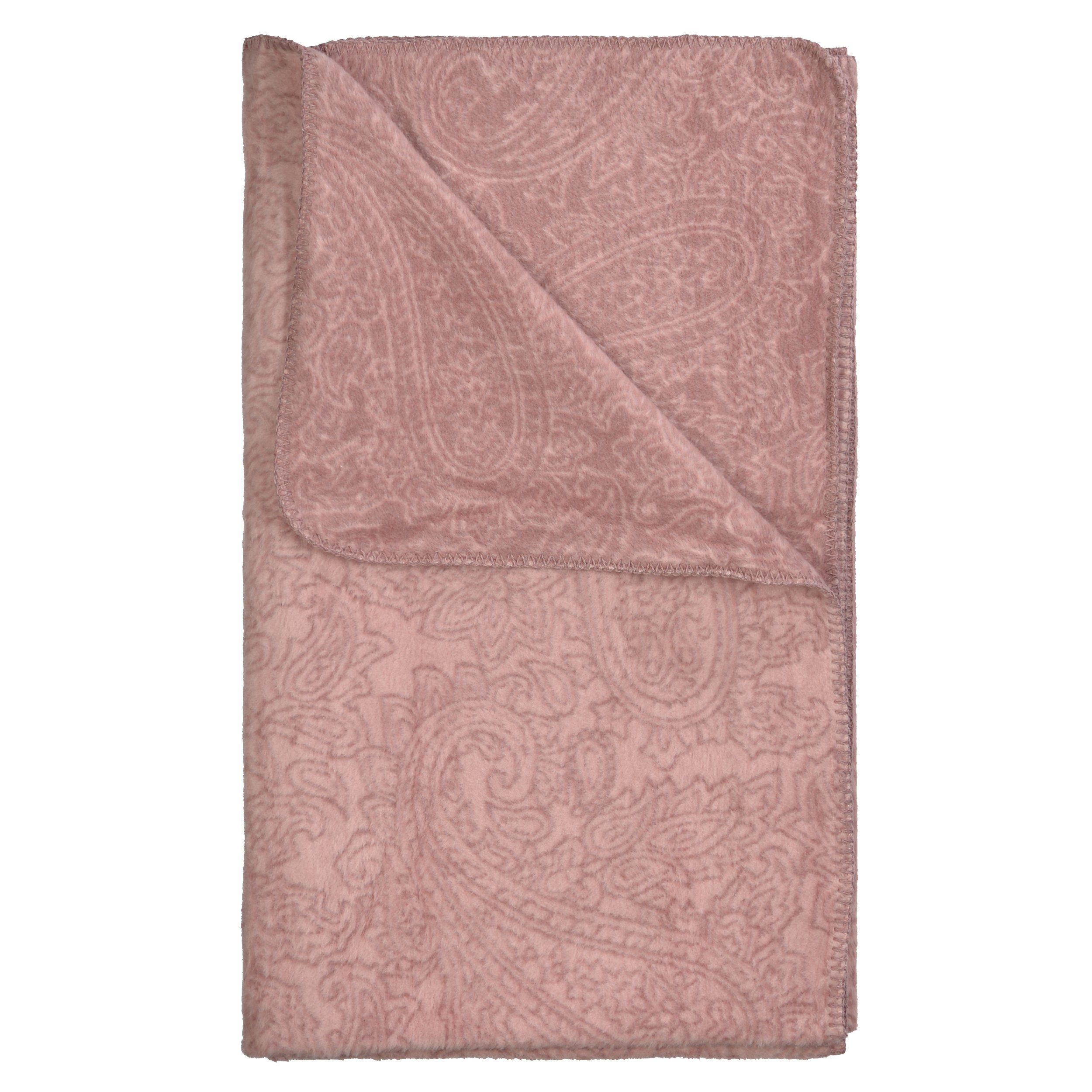 Wohndecke Wohndecke Plaid PAISLEY Jacquard kuschelig warm & weich, LIVING DREAMS, Kuscheldecke made in Europe 150x200 cm