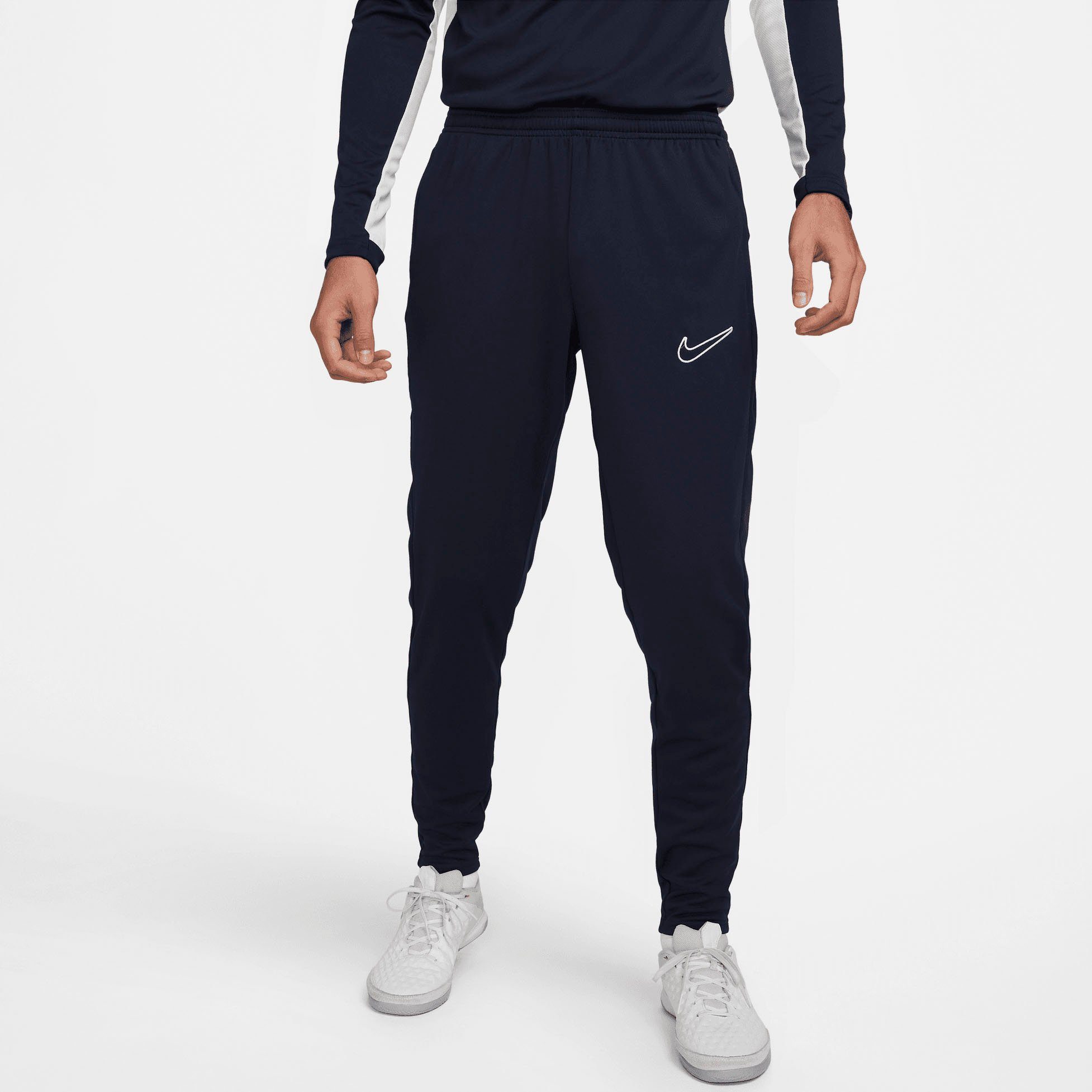 Nike Dri-FIT OBSIDIAN/OBSIDIAN/OBSIDIAN/WHITE Zippered Pants Soccer Academy Men's Trainingshose