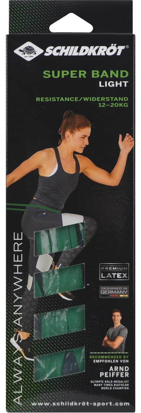 Schildkröt-Fitness Yogagurt SUPER BAND Light 21mm green, 1 Widerstandsband, in 4C Box KEINE FARBE