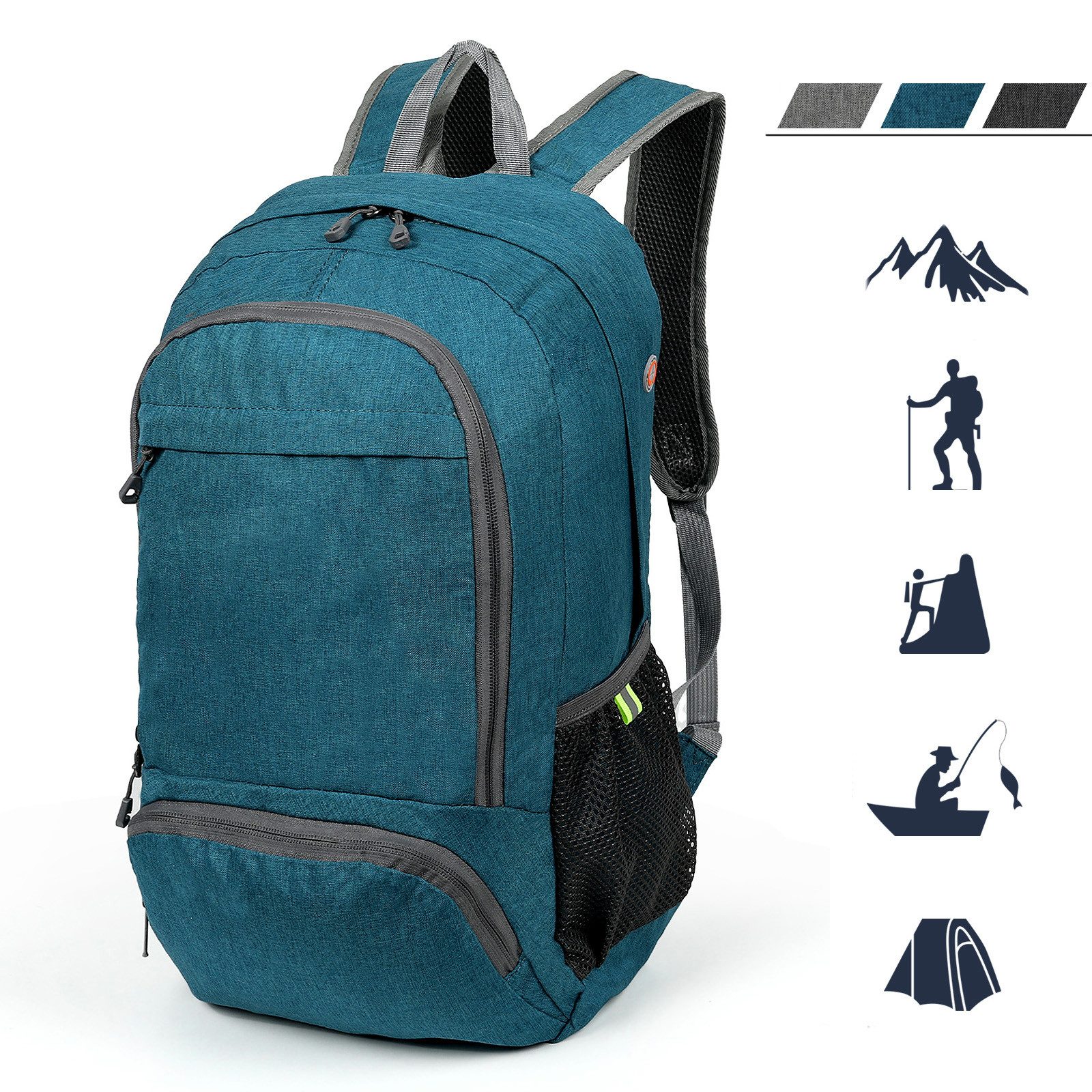 TAN.TOMI Wanderrucksack 23L Rucksack Leicht Faltbarer Reiserucksack Seitent günstig online kaufen