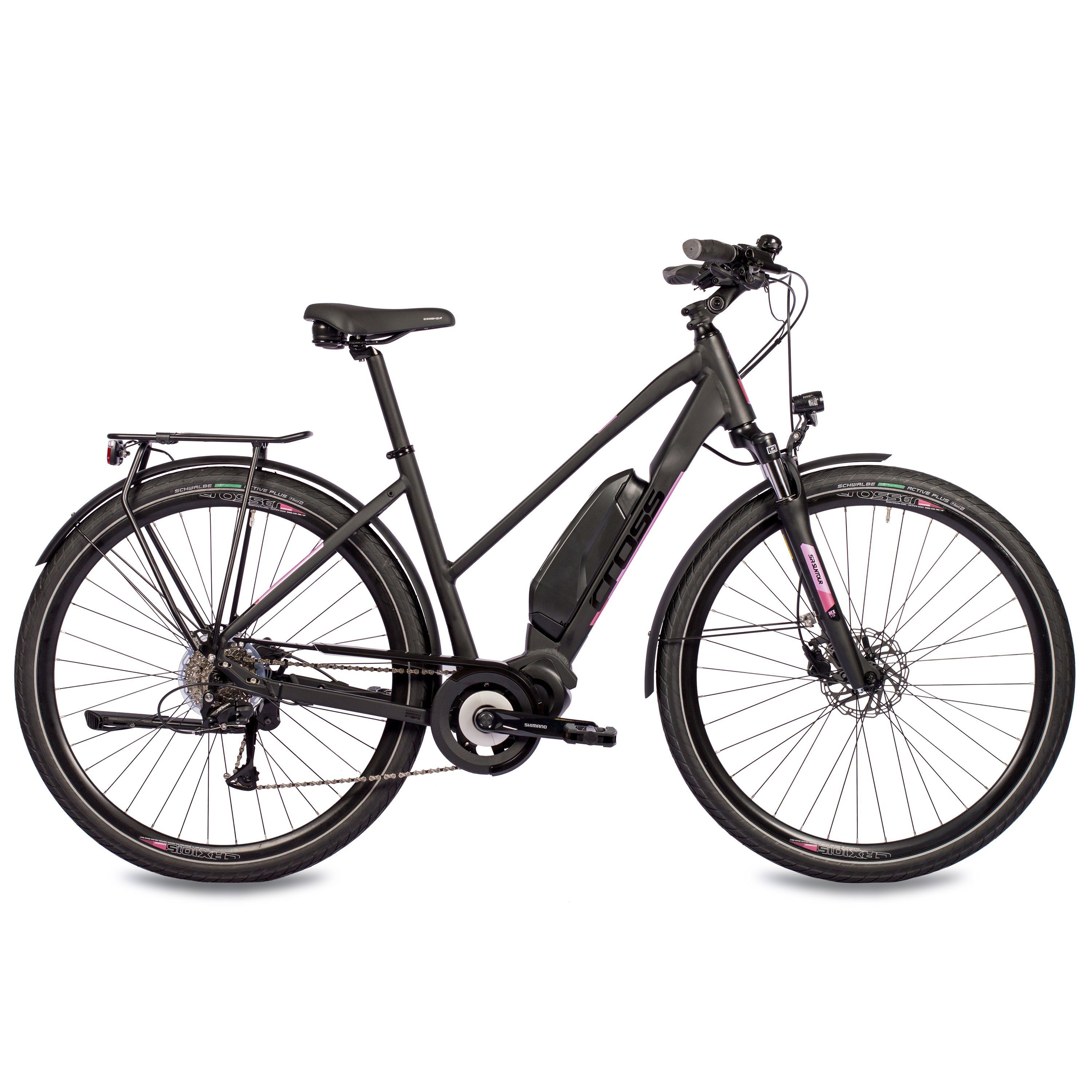 Airtracks E-Bike 28 Zoll Damen E-Bike Trekking Fahrrad V-TRON SHIMANO STеPS E5000 418 W, 9 Gang, Kettenschaltung, Mittelmotor, 418 Wh Akku, Trekking Fahrrad SHIMANO RD-T3000 - 44cm 48cm 52cm Mod. 2024