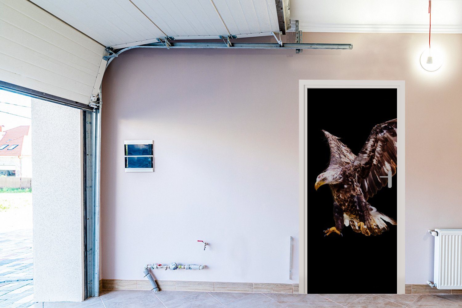 MuchoWow Federn, Matt, bedruckt, 75x205 Adler St), Tür, - (1 cm Vogel - für Türtapete Fototapete Türaufkleber,