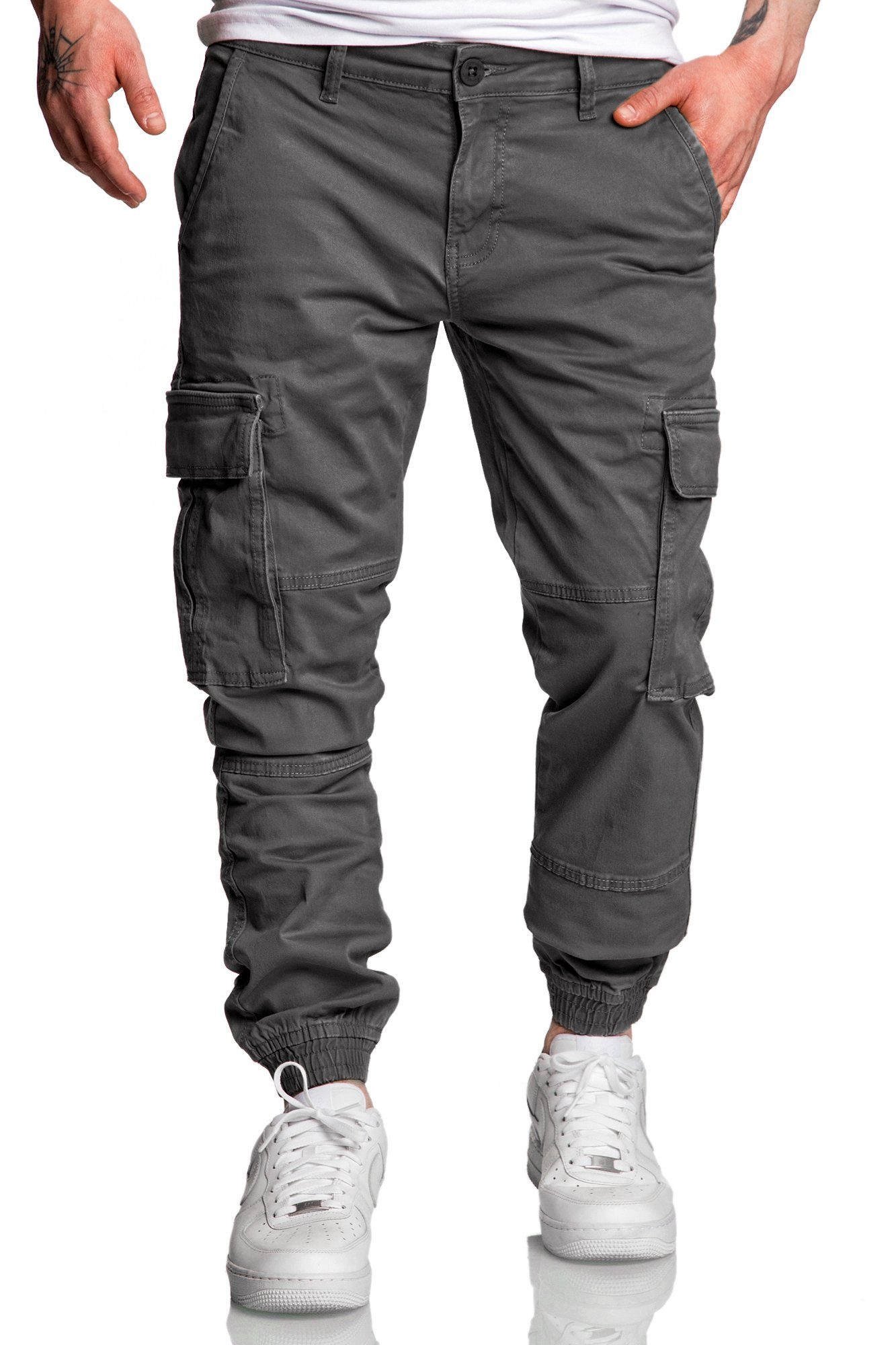 Amaci&Sons Chinohose PLANO Cargo Jogger-Chino Herren Cargo Jogger Chino Jeans Hose – Bild 3 von 5