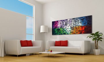 WandbilderXXL XXL-Wandbild Spectral Colors 240 x 80 cm, Abstraktes Gemälde, handgemaltes Unikat