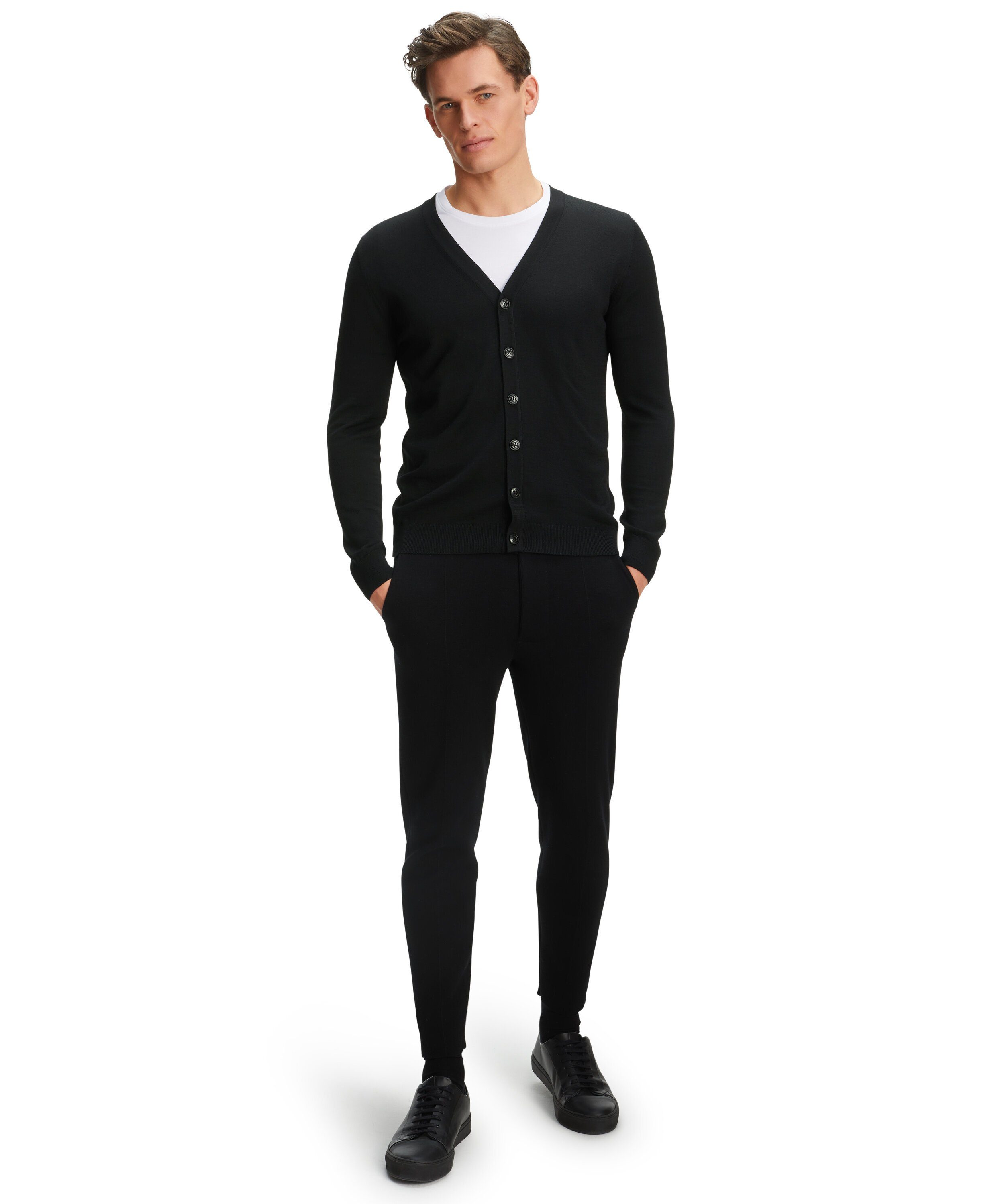 FALKE Strickjacke Cardigan aus reiner, extrafeiner Merinowolle (1-tlg) aus reiner, extrafeiner Merinowolle