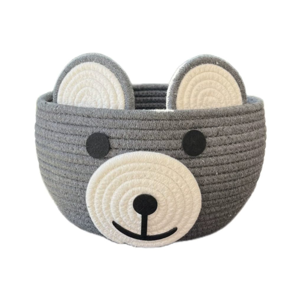 Agger Aufbewahrungskorb PandaEar Baumwollseil-Korb für Babys,Babyshower-Korb mit Griffen