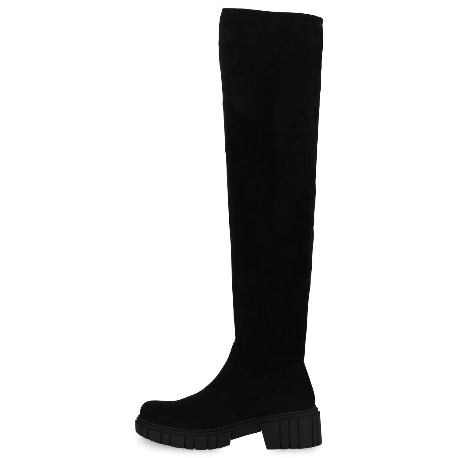 VAN HILL 839547 Overkneestiefel Damen Leicht Gefütterte Overknees Stiefel P günstig online kaufen