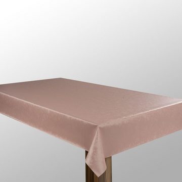 laro Tischdecke Wachstuch-Tischdecken Abwaschbar Rosa geprägt Metallic rechteckig